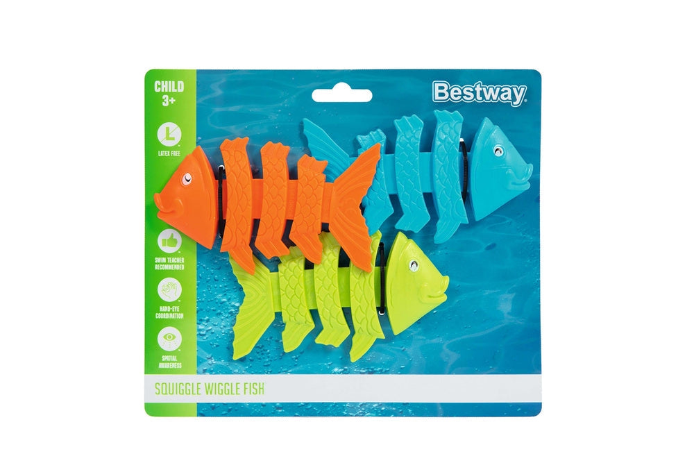 Dykleksaker fiskar 3-pack 11 cm för barn 3+ (latexfria)