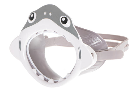 Dykmask barn hajdesign i silikon/plast med justerbart band
