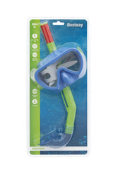 Dykmask och snorkelset för barn UV-skydd grön/blå
