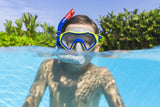 Dykset barn 7+ mask och snorkel UV-skydd anti-inflödesventil latexfri