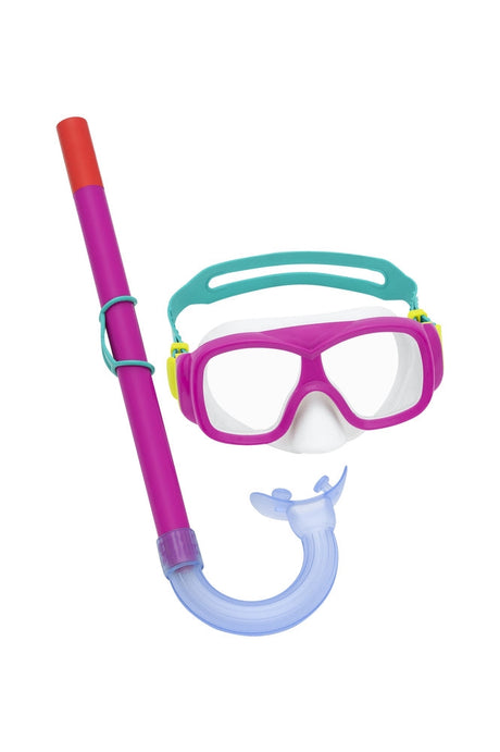 Dykset barn 7+ mask snorkel fenor rosa, fenor stl 37-41