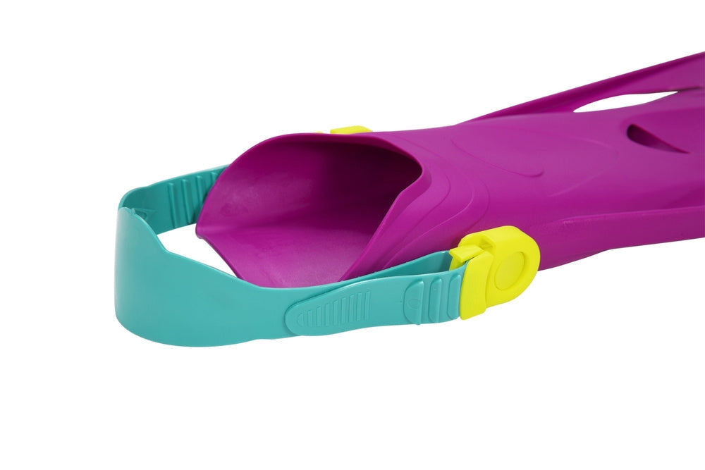 Dykset barn 7+ mask snorkel fenor rosa, fenor stl 37-41