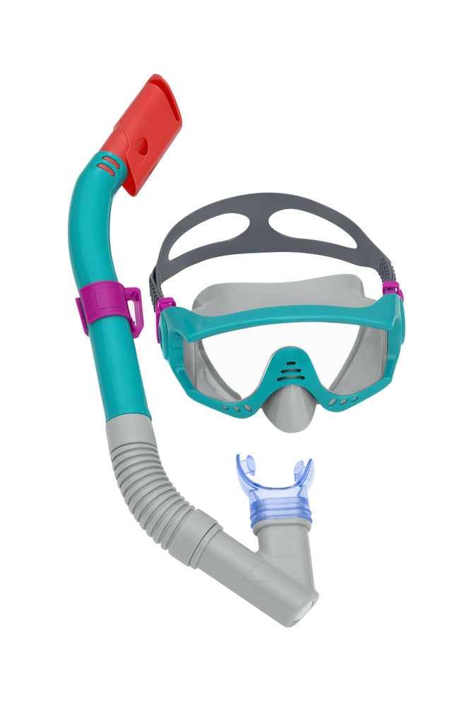 Dykset mask och snorkel för barn 14+ med UV-skydd och justerbart band