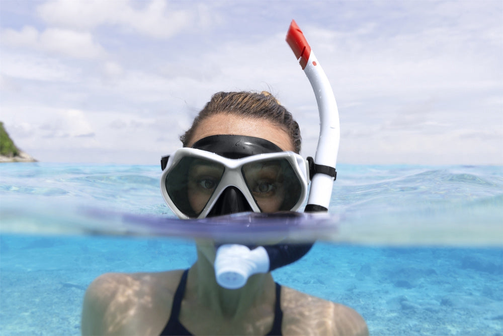 Dykset med snorkel och mask, UV-skydd, latexfri, från 14 år
