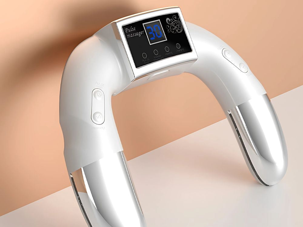 EMS handmassager med värme 7 program 50 nivåer USB 1800 mAh