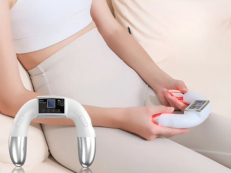 EMS handmassager med värme 7 program 50 nivåer USB 1800 mAh