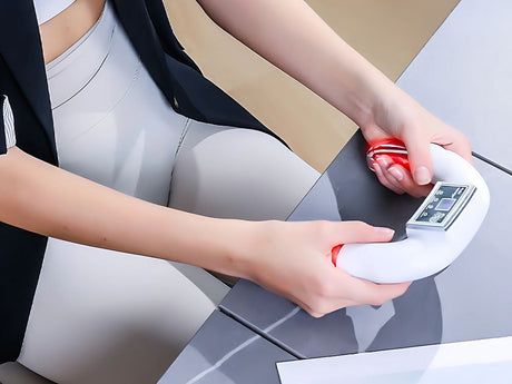 EMS handmassager med värme 7 program 50 nivåer USB 1800 mAh