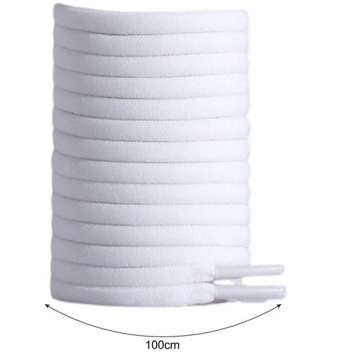 Elastiska skosnören utan knytning 100 cm vit/silver 2-pack