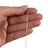 Elastiskt smyckesband 1 mm 40 m på rulle vit gummi