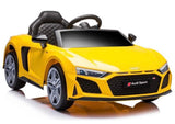 Elbil barn Audi R8 ride-on 12V gul med fjärrkontroll 2.4G
