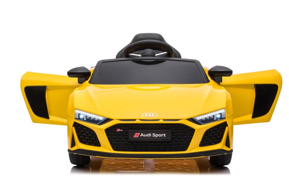 Elbil barn Audi R8 ride-on 12V gul med fjärrkontroll 2.4G