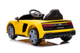 Elbil barn Audi R8 ride-on 12V gul med fjärrkontroll 2.4G