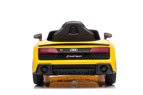 Elbil barn Audi R8 ride-on 12V gul med fjärrkontroll 2.4G
