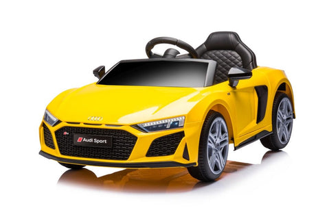 Elbil barn Audi R8 ride-on 12V gul med fjärrkontroll 2.4G