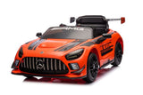 Elbil barn Mercedes AMG GT3 ride-on orange med fjärrkontroll 2.4G