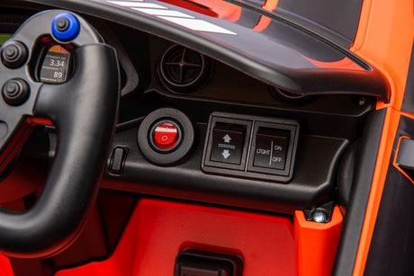Elbil barn Mercedes AMG GT3 ride-on orange med fjärrkontroll 2.4G