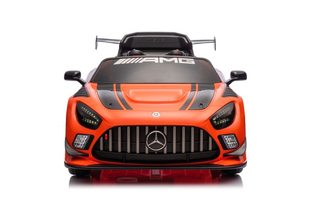 Elbil barn Mercedes AMG GT3 ride-on orange med fjärrkontroll 2.4G
