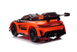 Elbil barn Mercedes AMG GT3 ride-on orange med fjärrkontroll 2.4G