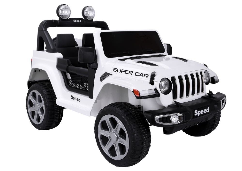 Elbil för barn 4x4 batteridriven vit 122x66,5x43 cm