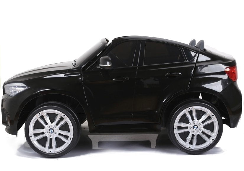 Elbil för barn BMW X6M 12V 2x120W svart med fjärrkontroll