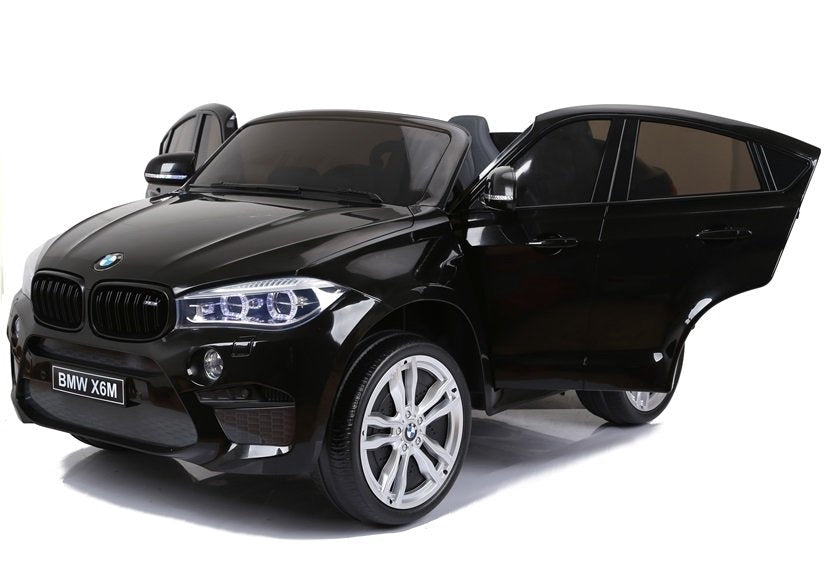 Elbil för barn BMW X6M 12V 2x120W svart med fjärrkontroll