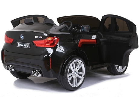 Elbil för barn BMW X6M 12V 2x120W svart med fjärrkontroll