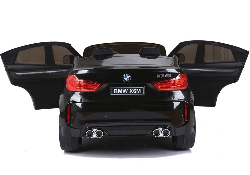 Elbil för barn BMW X6M 12V 2x120W svart med fjärrkontroll