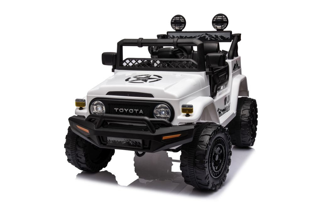 Elbil för barn Toyota FJ batteribil vit