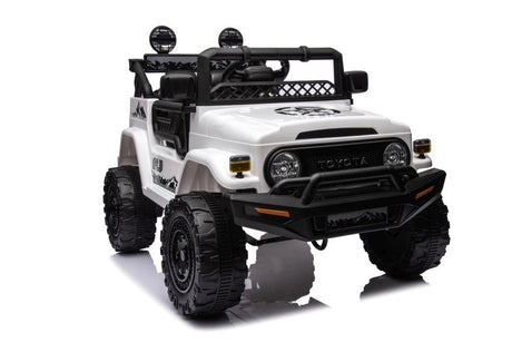 Elbil för barn Toyota FJ batteribil vit