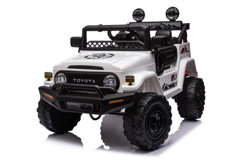 Elbil för barn Toyota FJ batteribil vit