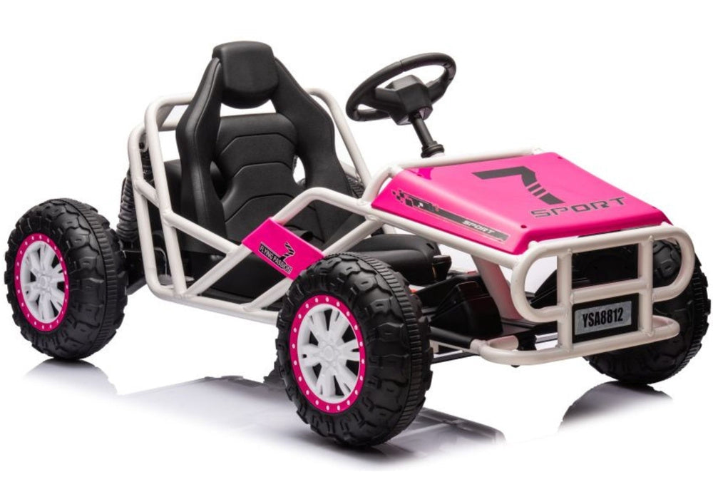 Elbil för barn buggy 24V rosa Battery Car Buggy A8812