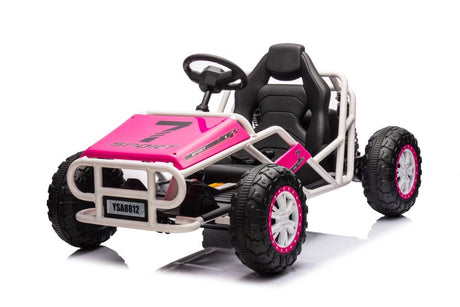 Elbil för barn buggy 24V rosa Battery Car Buggy A8812