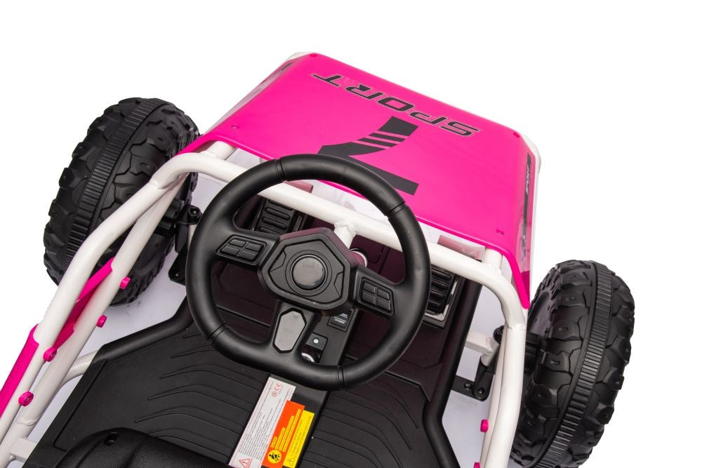 Elbil för barn buggy 24V rosa Battery Car Buggy A8812