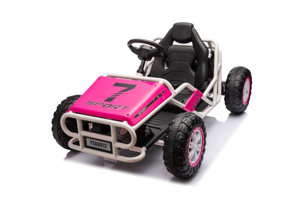 Elbil för barn buggy 24V rosa Battery Car Buggy A8812