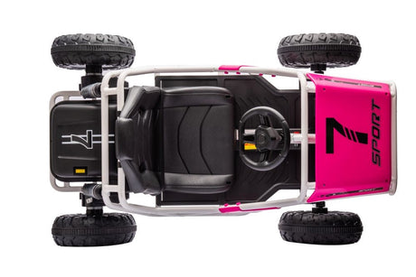 Elbil för barn buggy 24V rosa Battery Car Buggy A8812
