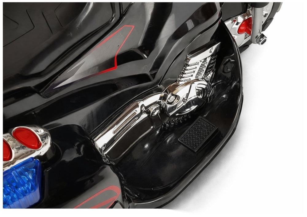 Eldriven barnmotorcykel 6V 4,5Ah 3-hjul LED 4 km/h svart 3+ år