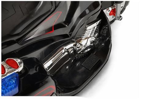 Eldriven barnmotorcykel 6V 4,5Ah 3-hjul LED 4 km/h svart 3+ år