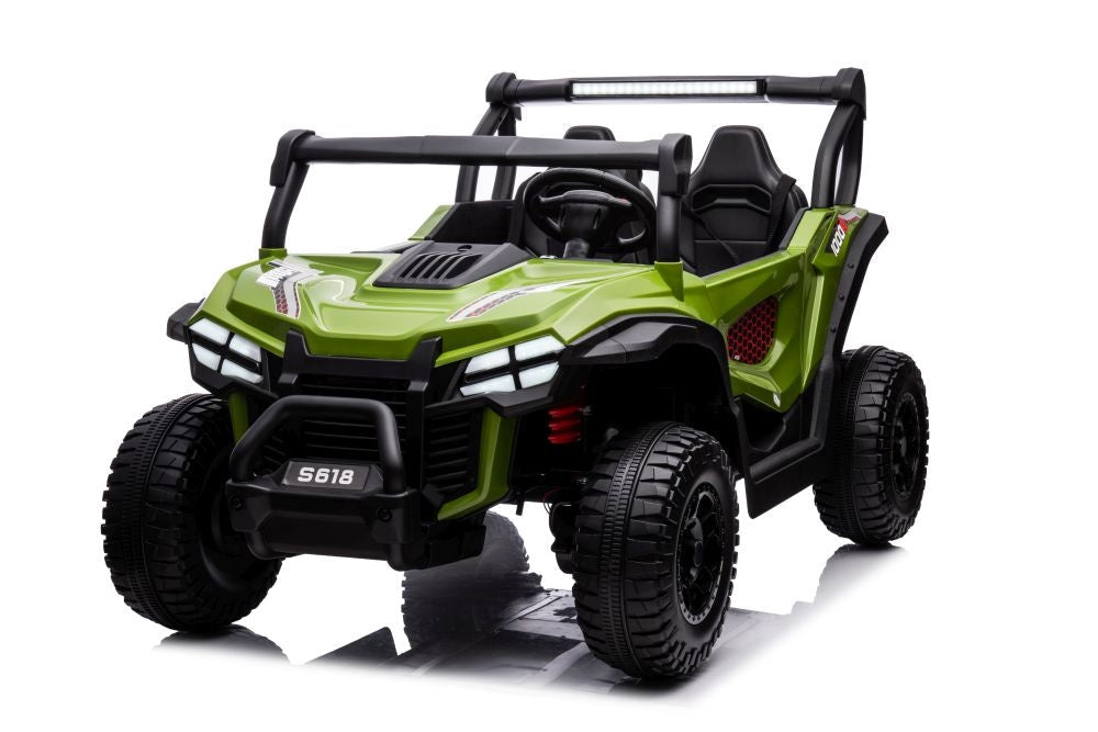 Eldriven åkbil för barn grön batteridriven ride-on bil