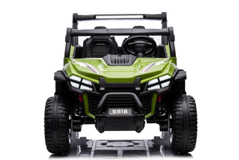 Eldriven åkbil för barn grön batteridriven ride-on bil
