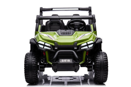 Eldriven åkbil för barn grön batteridriven ride-on bil