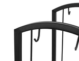 Eldstadsställning med verktyg 4-i-1 svart stål tång skyffel borste