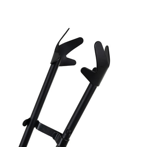 Eldstadsverktyg set 5 delar 42 cm rostfritt stål svart med ställning