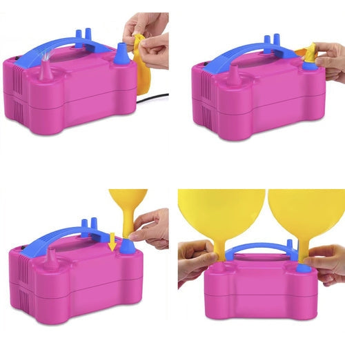 Elektrisk ballongpump 600W med 2 munstycken + 2 småmunstycken