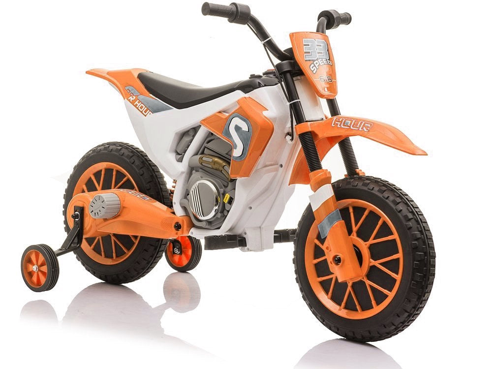Elektrisk barnmotorcykel 12V 2x35W EVA-hjul 2 växlar orange