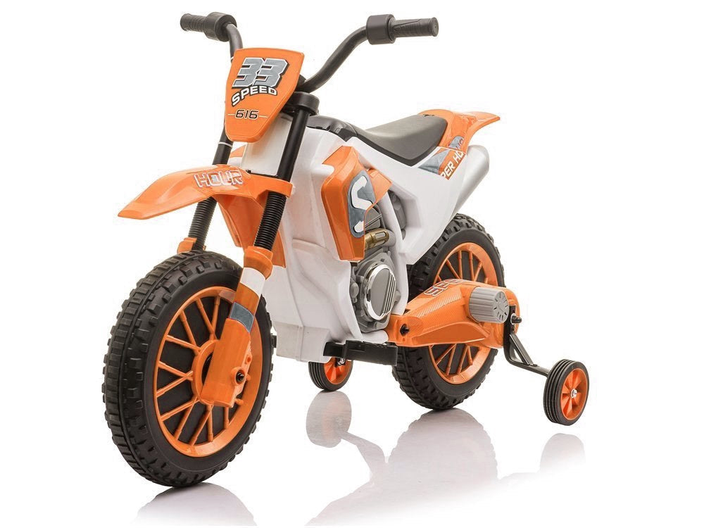 Elektrisk barnmotorcykel 12V 2x35W EVA-hjul 2 växlar orange