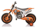 Elektrisk barnmotorcykel 12V 2x35W EVA-hjul 2 växlar orange