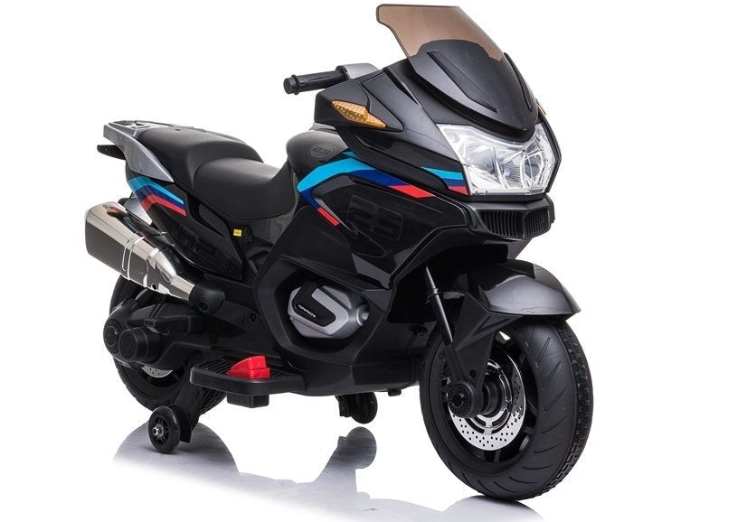 Elektrisk barnmotorcykel 12V 2x45W med stödhjul EVA-hjul 3+ år