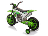 Elektrisk barnmotorcykel ride-on 12V 2x35W grön med fjärrkontroll