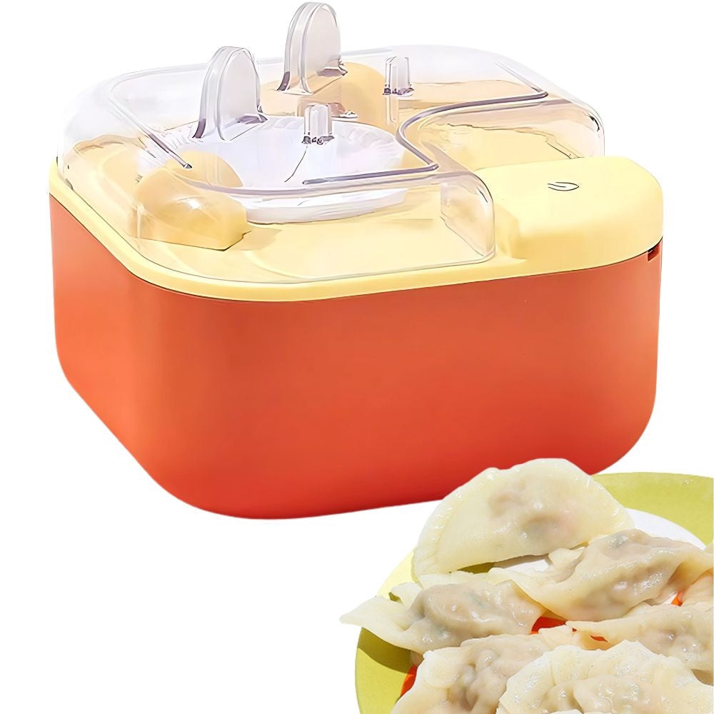 Elektrisk dumplingsmaskin 8 cm, USB-laddning, spatel/borste, mix färg