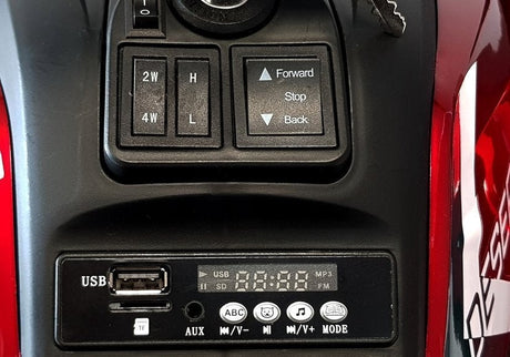 Elektrisk fyrhjuling för barn 4x45W 12V röd, 3-8 km/h